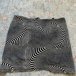 Urban Outfitters Black and Cream Swirl Pencil Skirt